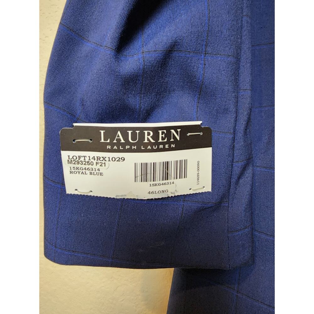 Ralph Lauren Mens UltraFlex Classic Fit Suit Jacket Blazer Navy Blue 46L NWTs - Picture 4 of 10